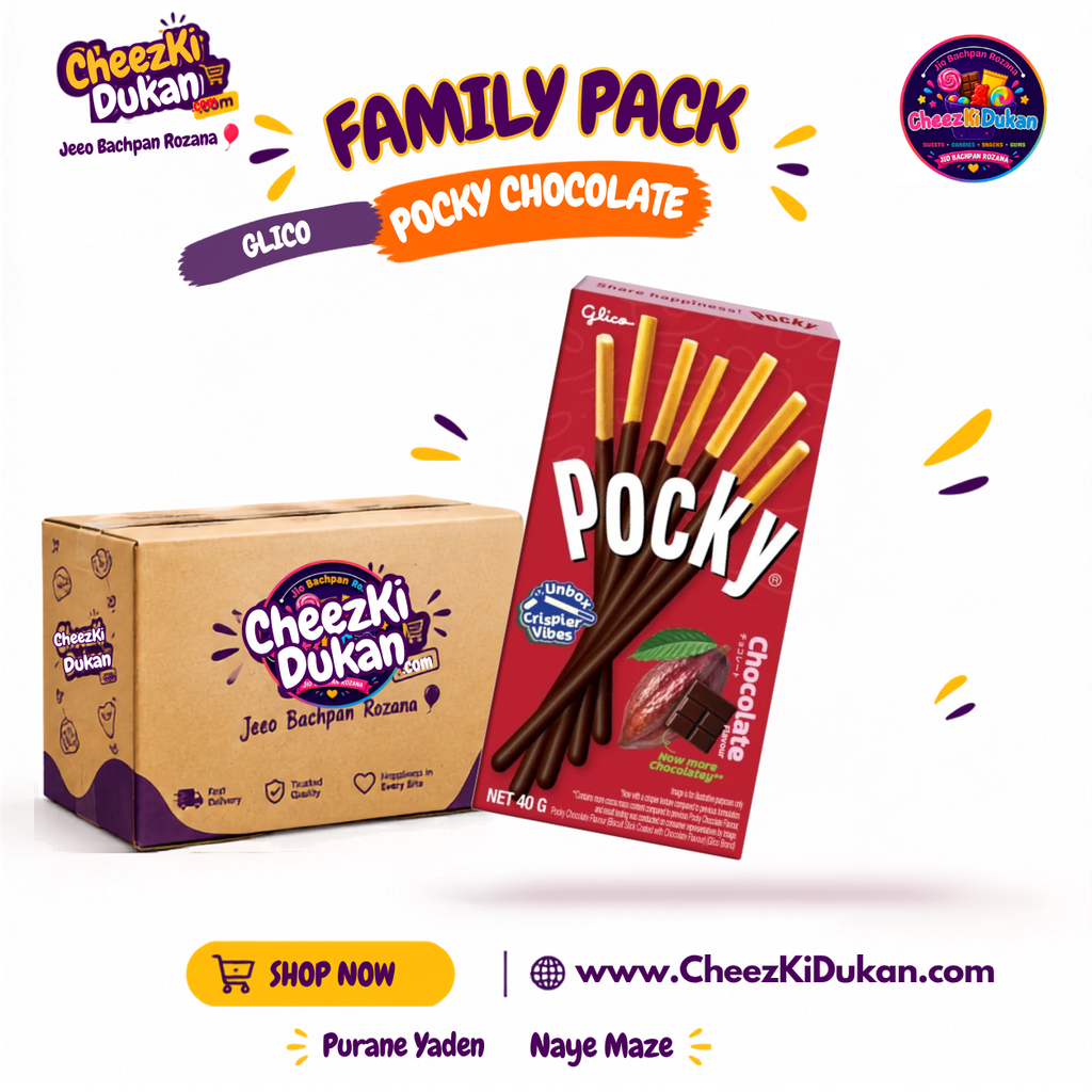 Glico Pocky Chocolate Biscuit Stick pack of 6 - CheezKiDukan