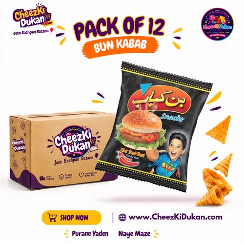 Ashraf Products Bun Kabab Snacks pack of 12 - CheezKiDukan